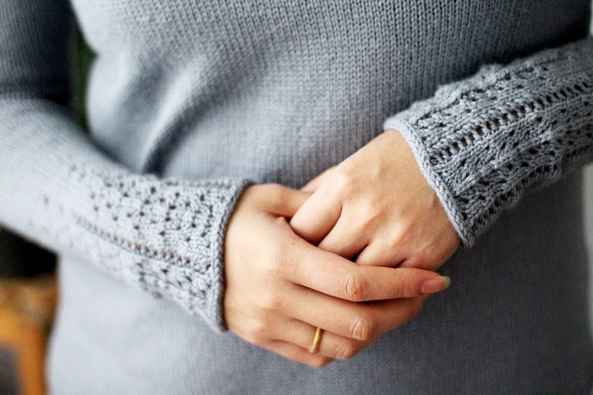 pull femme tricot Ollay dentelle féminin Xiaowei Design 2