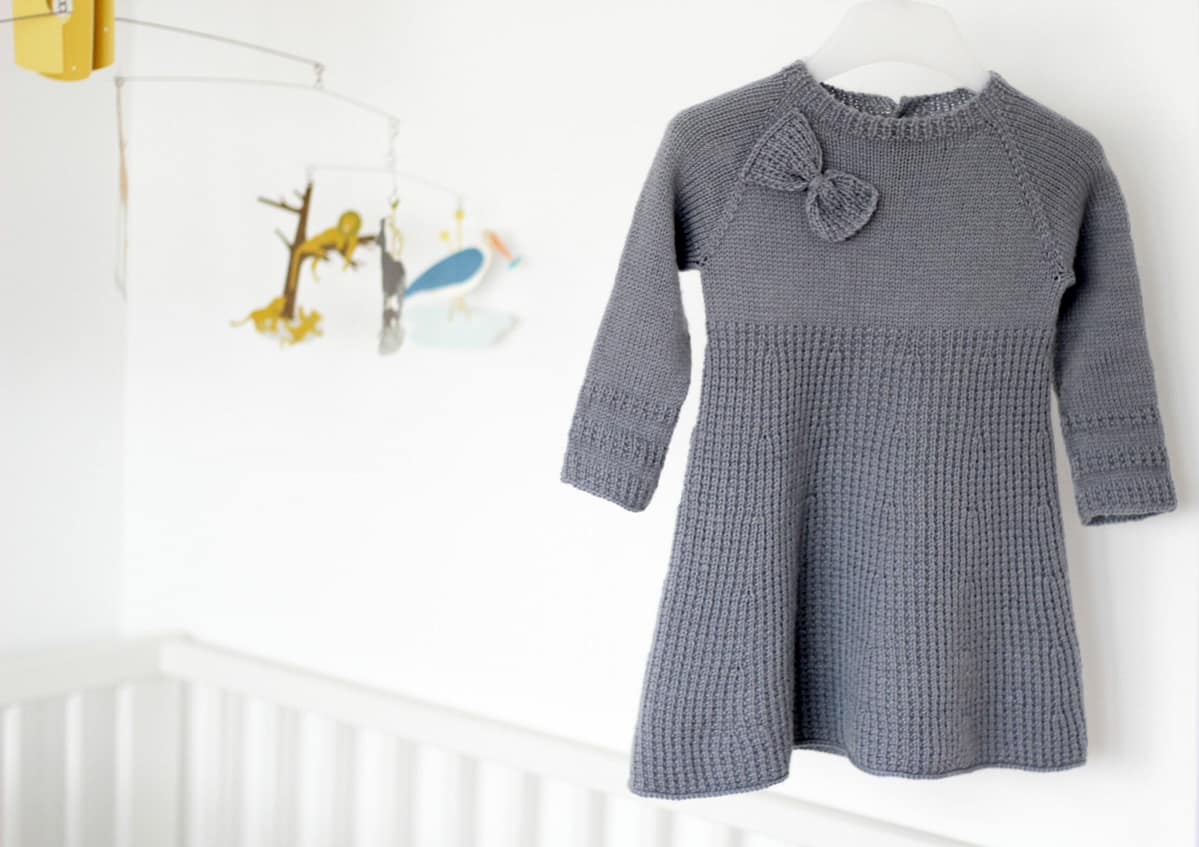 patron tricot robe enfant Aima modèle doux
