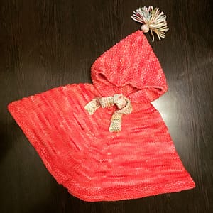 poncho bébé en tricot