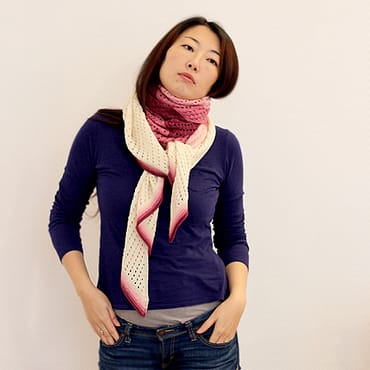 shawl tricot gradient light fingering Filicophyta