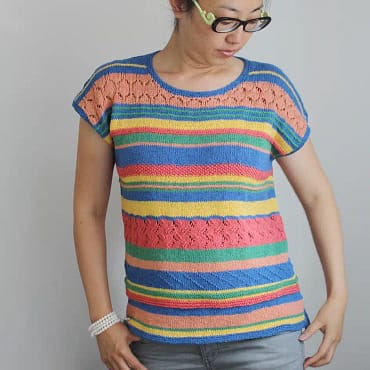 patron PDF tricot top été Shana