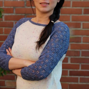 patron PDF tricot pull femme Weyi top down