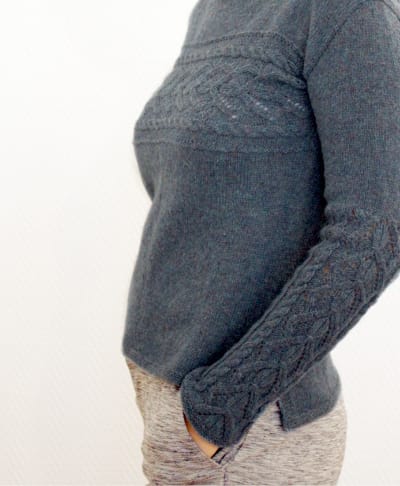 patron PDF tricot pull Horizon moderne femme