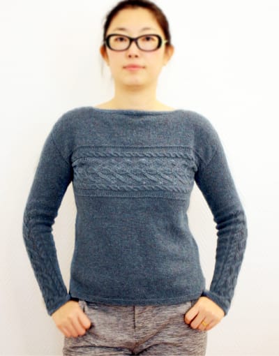 pull tricot dentelle manches longues Horizon