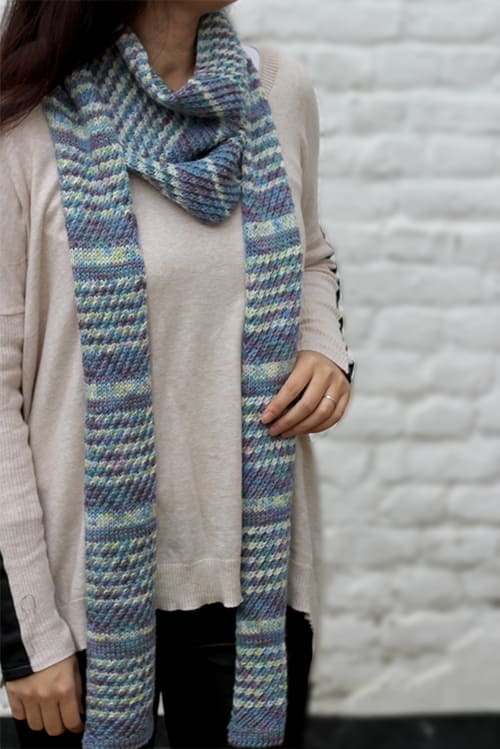 patron PDF tricot écharpe Ciel Étoilé