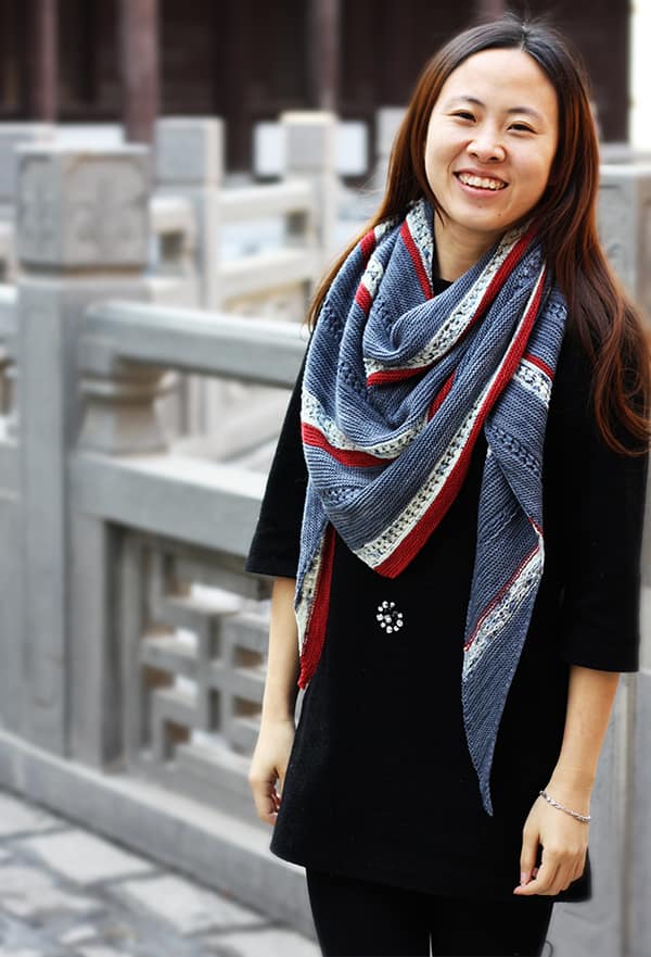 patron PDF tricot châle triangle Witoc