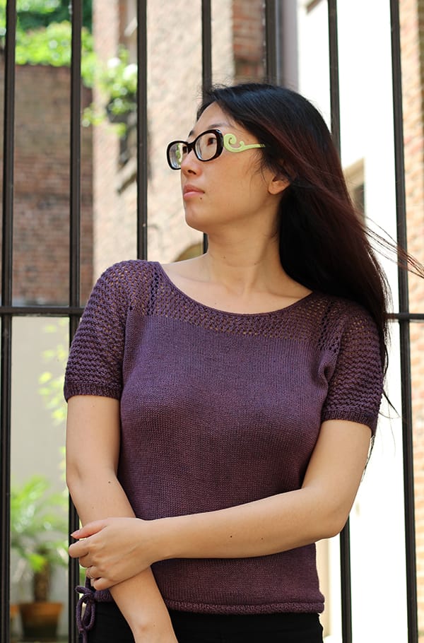 patron tricot pull femme été Yuntong top léger