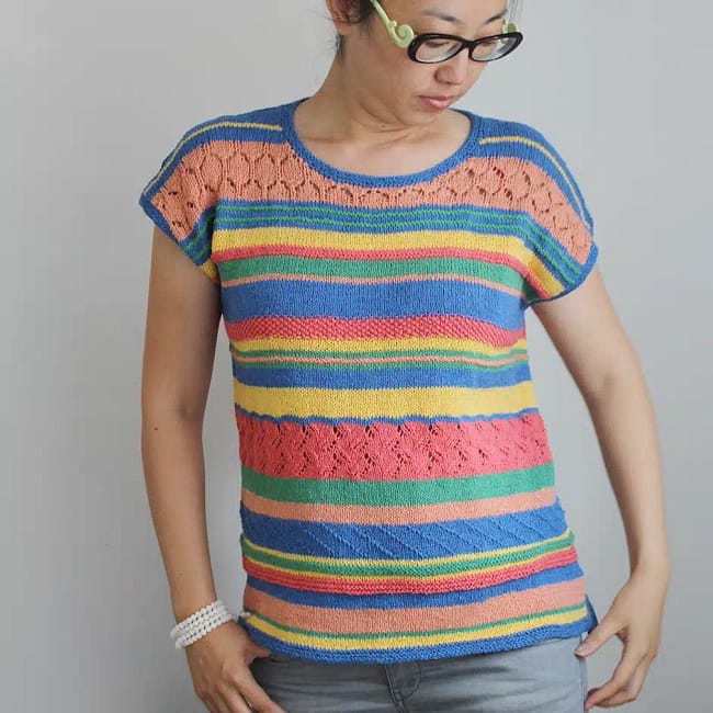 patron PDF tricot top été Shana